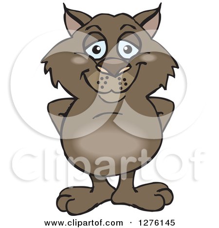Clipart of a Happy Wombat Standing - Royalty Free Vector Illustration by Dennis Holmes Designs