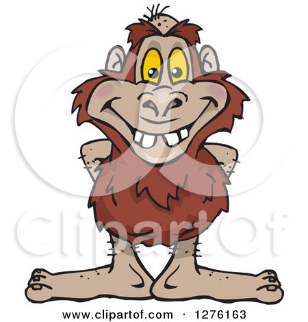 Clipart of a Bigfoot Yowie - Royalty Free Vector Illustration by Dennis Holmes Designs