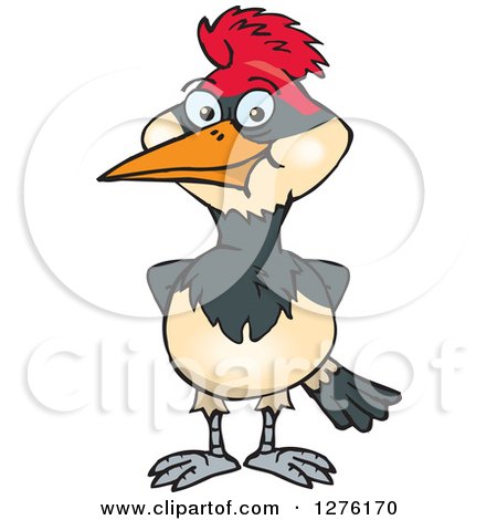 Clipart of a Happy Woodpecker - Royalty Free Vector Illustration by Dennis Holmes Designs