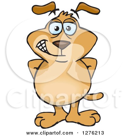 Clipart of a Sparkey Dog Standing - Royalty Free Vector Illustration by Dennis Holmes Designs