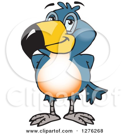 Clipart of a Happy Toucan Bird - Royalty Free Vector Illustration by Dennis Holmes Designs