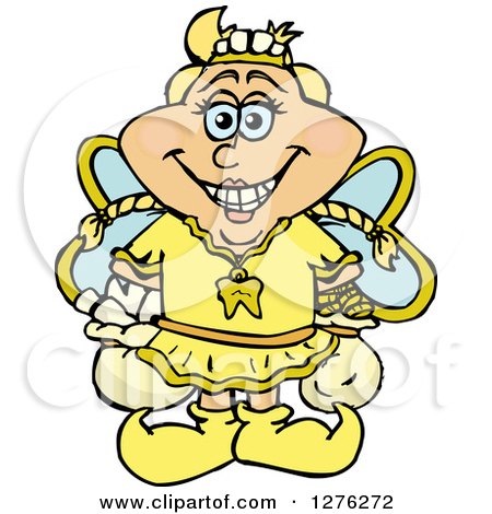 Clipart of a Happy Tooth Fairy - Royalty Free Vector Illustration by Dennis Holmes Designs