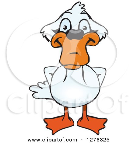 Clipart of a Happy Mute Swan - Royalty Free Vector Illustration by Dennis Holmes Designs