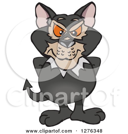 Clipart of a Tasmanian Devil Standing - Royalty Free Vector Illustration by Dennis Holmes Designs
