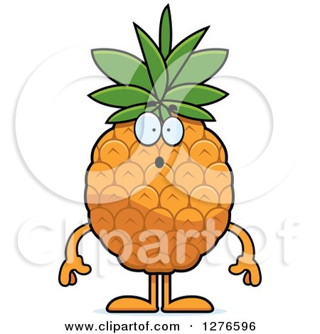 Clipart of a Surprised Gasping Pineapple Character - Royalty Free Vector Illustration by Cory Thoman