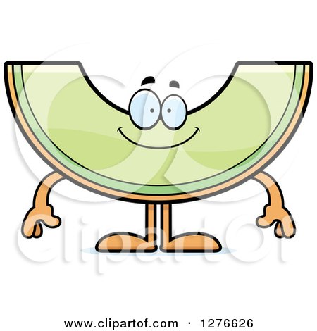 Clipart of a Happy Honeydew Melon Character - Royalty Free Vector Illustration by Cory Thoman