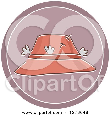 Clipart of a Fishing Hat Icon - Royalty Free Vector Illustration by BNP Design Studio