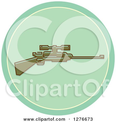 Clipart of a Hunting Rifle Icon - Royalty Free Vector Illustration by BNP Design Studio