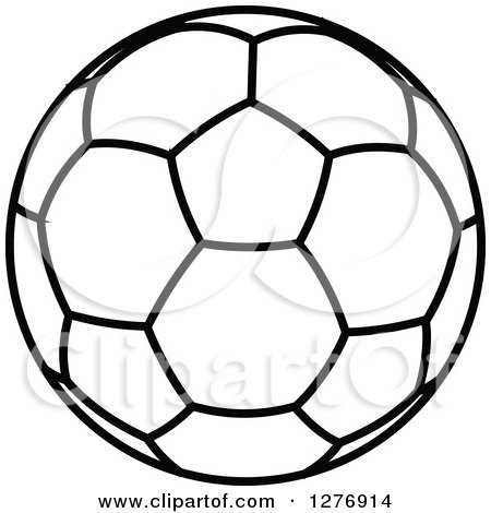 Clipart of a Black and White Soccer Ball 4 - Royalty Free Vector Illustration by Vector Tradition SM