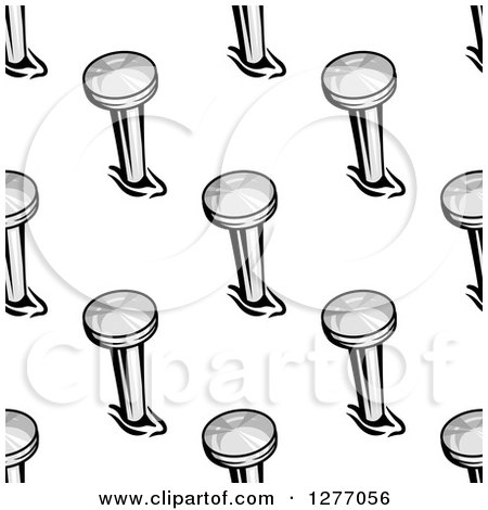 Clipart of a Seamless Patterned Background of Nails - Royalty Free Vector Illustration by Vector Tradition SM