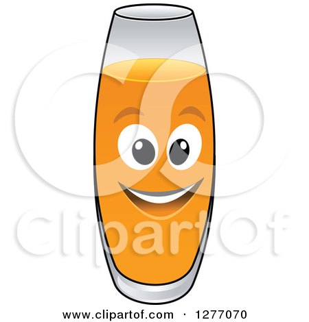 Clipart of a Smiling Glass of Apple Juice - Royalty Free Vector Illustration by Vector Tradition SM