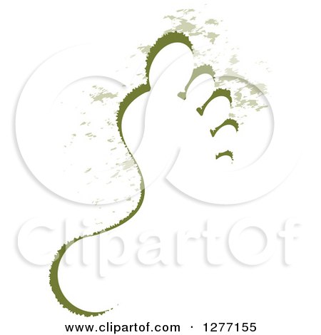 Clipart of a Green Footprint Design - Royalty Free Vector Illustration by Lal Perera