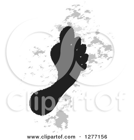 Clipart of a Black and Gray Footprint Design - Royalty Free Vector Illustration by Lal Perera