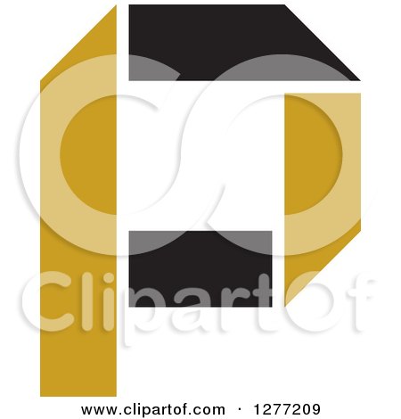Clipart of a Letter P - Royalty Free Vector Illustration by Lal Perera
