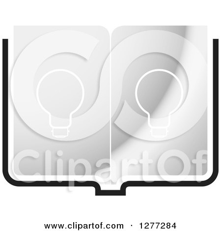 Clipart of a Light Bulb Book - Royalty Free Vector Illustration by Lal Perera