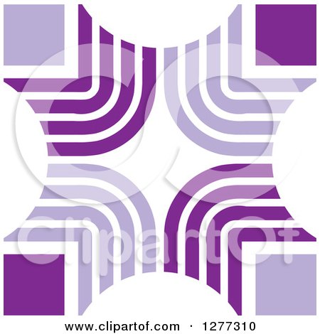 Clipart of a Purple Abstract Design - Royalty Free Vector Illustration by Lal Perera