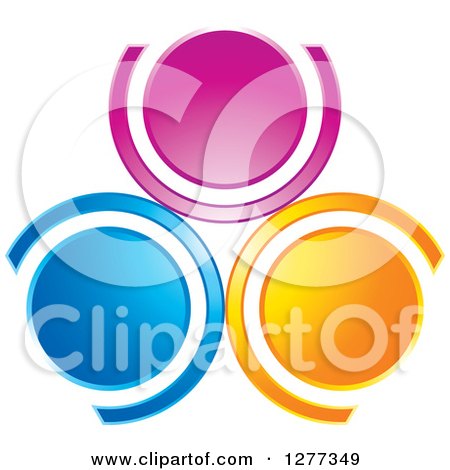 Clipart of Colorful Circles or People - Royalty Free Vector Illustration by Lal Perera