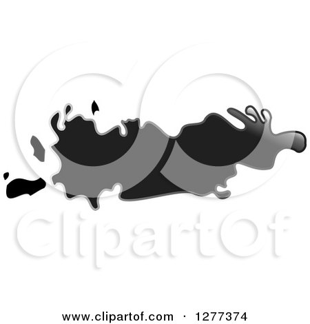 Clipart of a Black Ink Spill or Splatter - Royalty Free Vector Illustration by Lal Perera