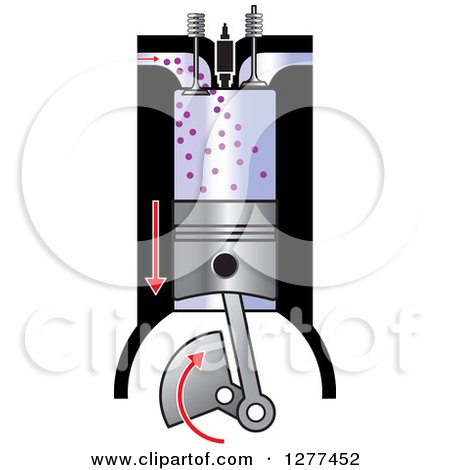 Clipart of a Compression Ignition Diagram - Royalty Free Vector Illustration by Lal Perera