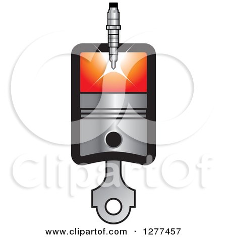 Clipart of a Compression Ignition Diagram 5 - Royalty Free Vector Illustration by Lal Perera