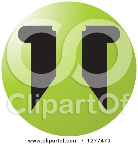 Clipart of a Black and Green Science Test Tube Icon - Royalty Free Vector Illustration by Lal Perera