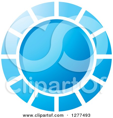 Clipart of a Blue Circle Design - Royalty Free Vector Illustration by Lal Perera