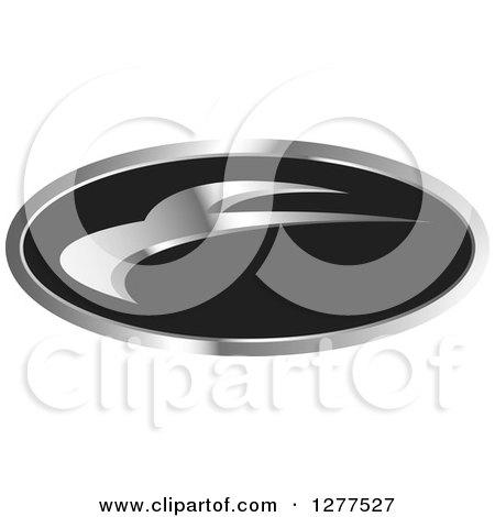 Clipart of a Black and Silver Abstract Logo - Royalty Free Vector Illustration by Lal Perera