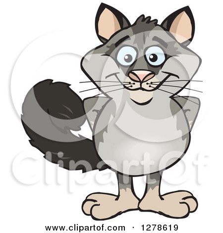 Clipart of a Happy Possum - Royalty Free Vector Illustration by Dennis Holmes Designs