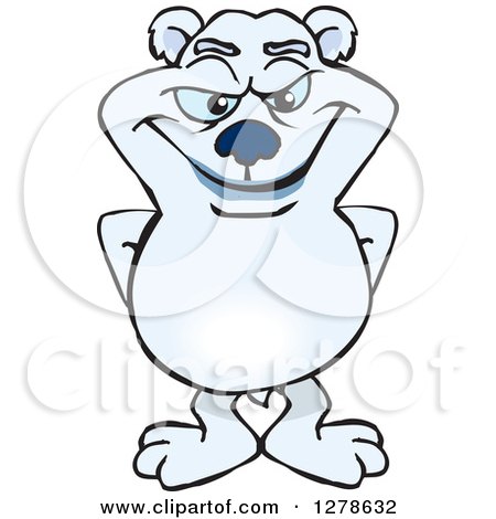 Clipart of a Polar Bear Standing - Royalty Free Vector Illustration by Dennis Holmes Designs