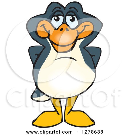Clipart of a Happy Penguin - Royalty Free Vector Illustration by Dennis Holmes Designs