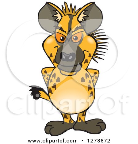 Clipart of a Hyena Standing - Royalty Free Vector Illustration by Dennis Holmes Designs