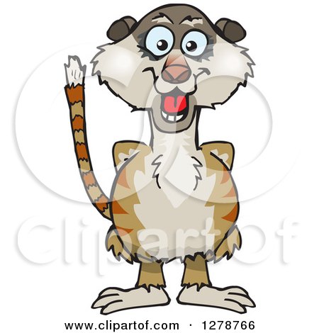 Clipart of a Happy Meerkat - Royalty Free Vector Illustration by Dennis Holmes Designs