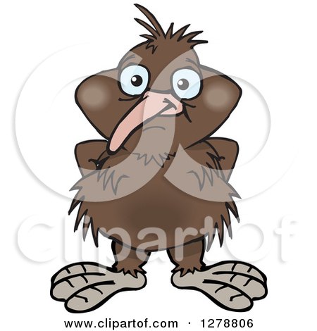 Clipart of a Kiwi Bird - Royalty Free Vector Illustration by Dennis Holmes Designs