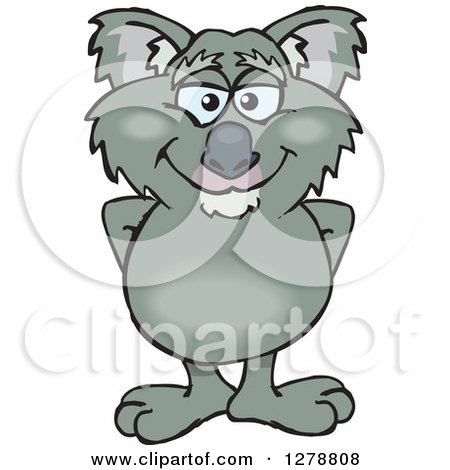 Clipart of a Happy Koala - Royalty Free Vector Illustration by Dennis Holmes Designs