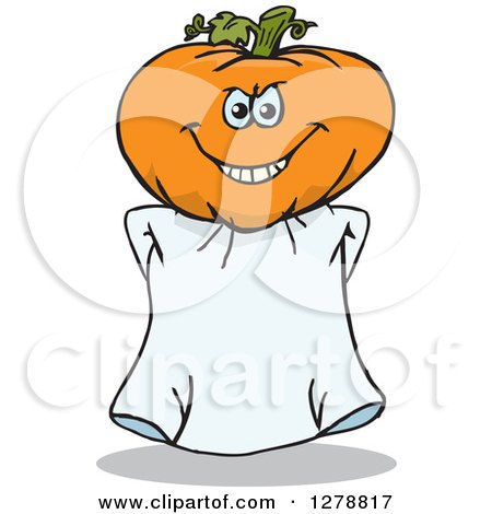 Clipart of a Happy Jackolantern - Royalty Free Vector Illustration by Dennis Holmes Designs