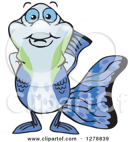 Clipart of a Happy Guppy Fish - Royalty Free Vector Illustration by Dennis Holmes Designs