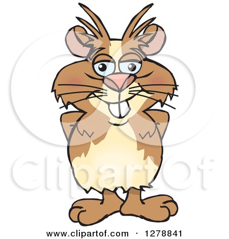 Clipart of a Happy Guinea Pig - Royalty Free Vector Illustration by Dennis Holmes Designs