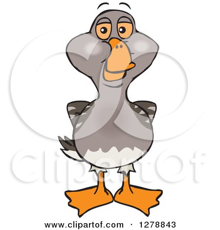 Clipart of a Happy Goose - Royalty Free Vector Illustration by Dennis Holmes Designs