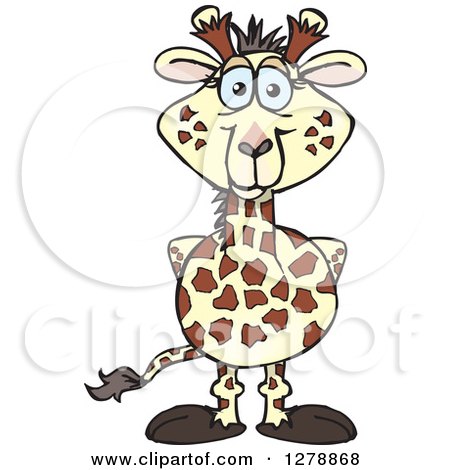Clipart of a Happy Giraffe - Royalty Free Vector Illustration by Dennis Holmes Designs