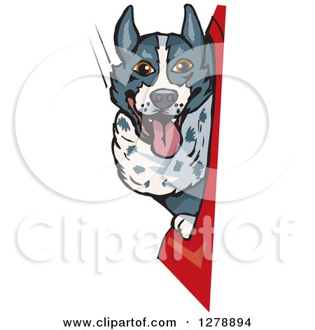 Clipart of a Border Collie Dog in a Car Window - Royalty Free Vector Illustration by Dennis Holmes Designs