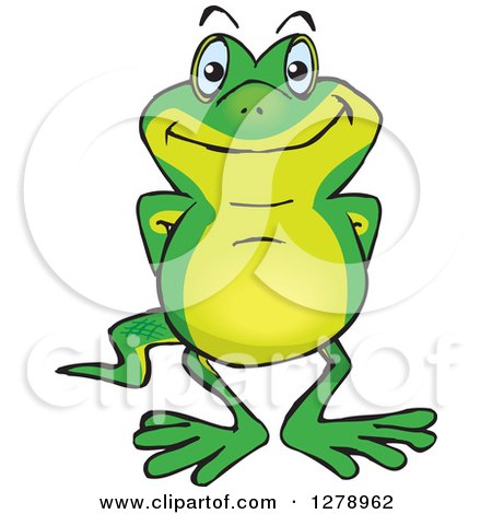 Clipart of a Happy Gecko - Royalty Free Vector Illustration by Dennis Holmes Designs