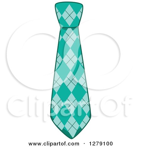 Clipart of a Diamond Patterened Business Man Neck Tie - Royalty Free Vector Illustration by BNP Design Studio