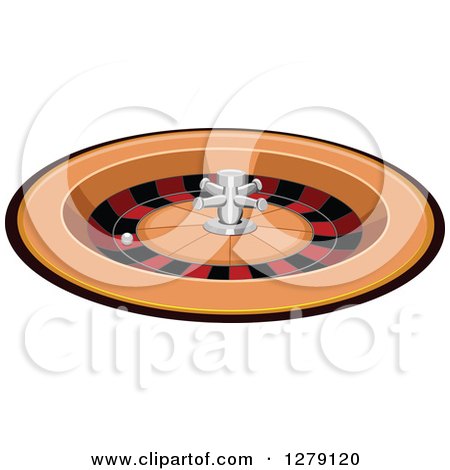 Clipart of a Casino Roulette Wheel Game - Royalty Free Vector Illustration by BNP Design Studio