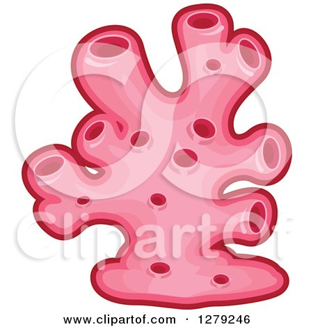 Clipart of a Pink Coral - Royalty Free Vector Illustration by BNP Design Studio