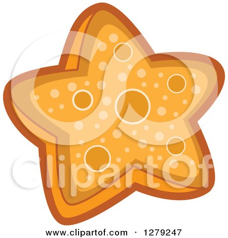 Clipart of a Spotted Orange Starfish - Royalty Free Vector Illustration by BNP Design Studio