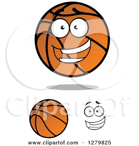 Clipart of Basketballs and a Face 2 - Royalty Free Vector Illustration by Vector Tradition SM