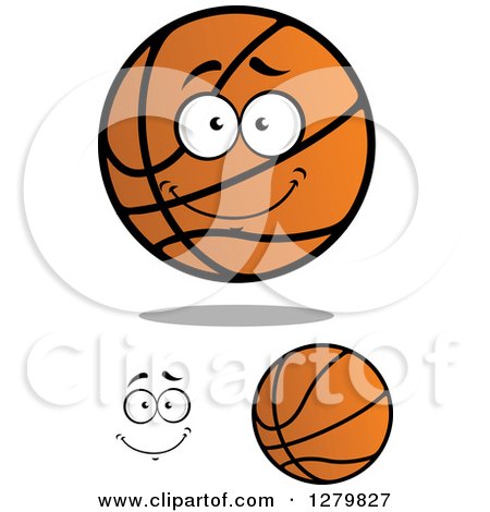Clipart of Basketballs and a Face 2 - Royalty Free Vector Illustration by Vector Tradition SM