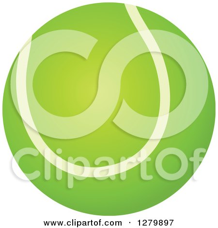 Clipart of a Green Tennis Ball - Royalty Free Vector Illustration by Vector Tradition SM