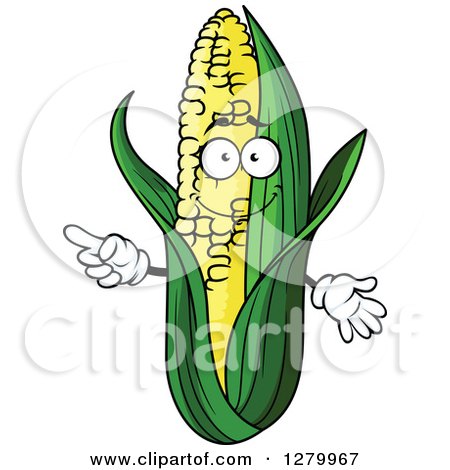 Clipart of a Fresh Corn on the Cob - Royalty Free Vector Illustration by Vector Tradition SM