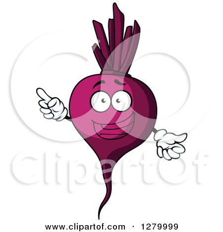 Clipart of a Talking Purple Beet - Royalty Free Vector Illustration by Vector Tradition SM